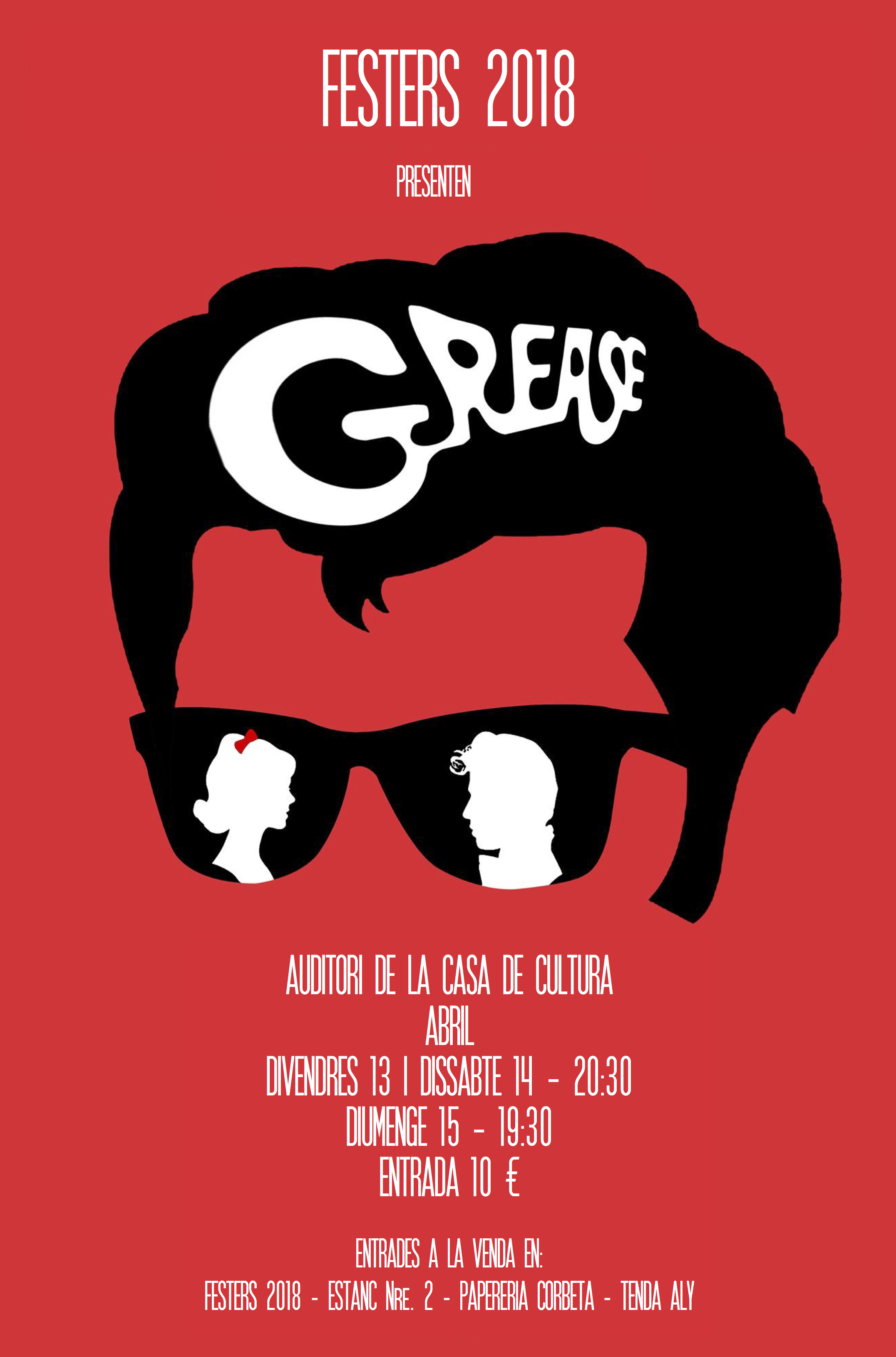 MUSICAL „GREASE, WE GO TOGETHER“. Casa de Cultura Jaume Pastor i Fluixà